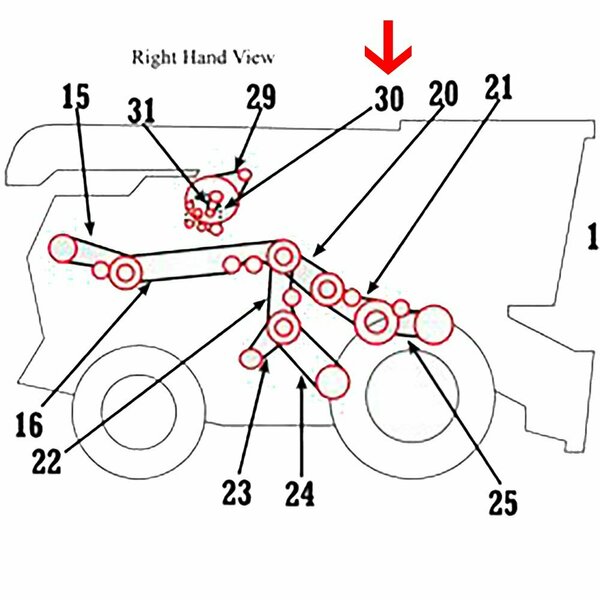 Aftermarket 796474 Combine Engine Drive Belt For Lexion 470 470R ENB40-0031